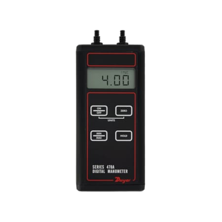 Dwyer Instruments Digital differential manometer, range -4 to 4" w.c. 478A-0